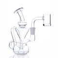 Clear glass 4.5-inch traditional recycler mini dab rig, 10mm female – Online Smoke and Vape