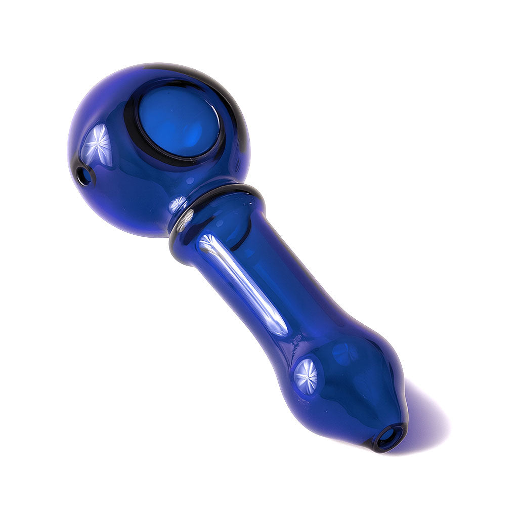 Cobalt blue glass hand pipe, cloud shape – Online Smoke and Vape