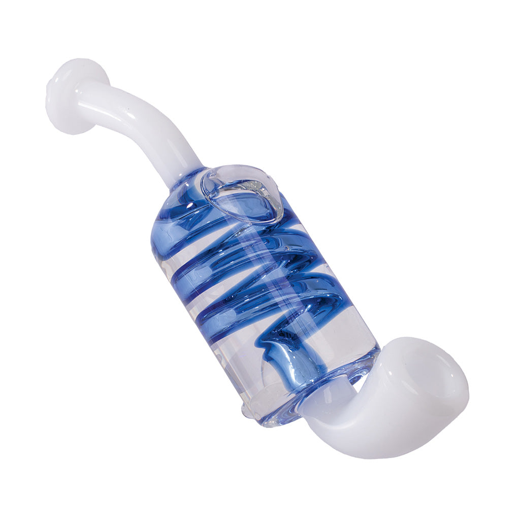 Jade white coil glycerin sherlock hand pipe – Online Smoke and Vape