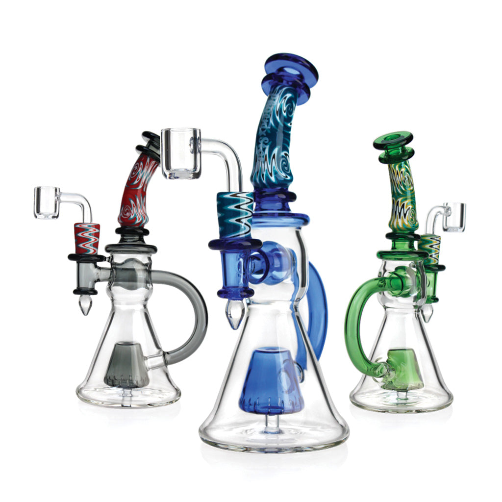 Phoenix Star 9" Wig Wag Toned Glass Dab Rig | 14mm Female