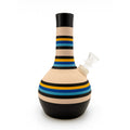 Bahamas colorful striped ceramic bubble vase bong, detail – Online Smoke and Vape