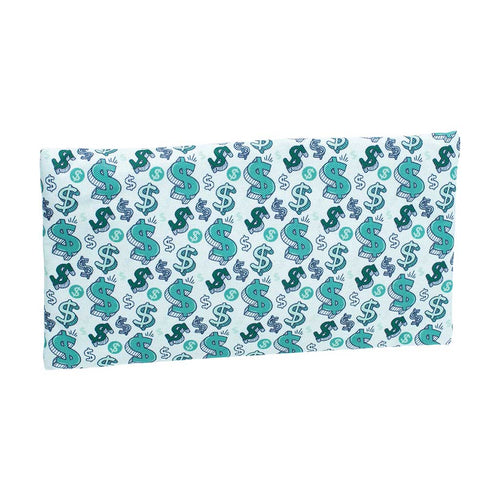 Dollar-sign print smell-proof pouch 11x6in, back view – Online Smoke and Vape