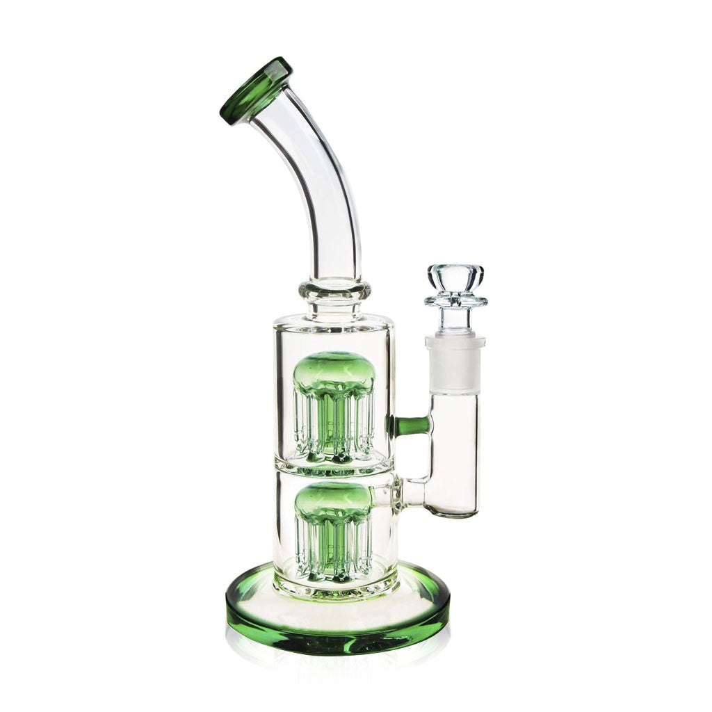 Double Tree Perc Rig 18mm | Green Flower Dab Rig