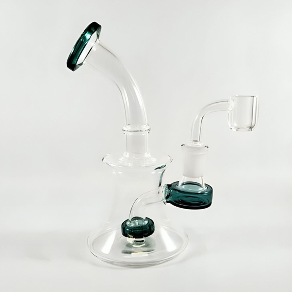 7" Matrix Perc Dab Rig - Green Flower Extended Mouthpiece