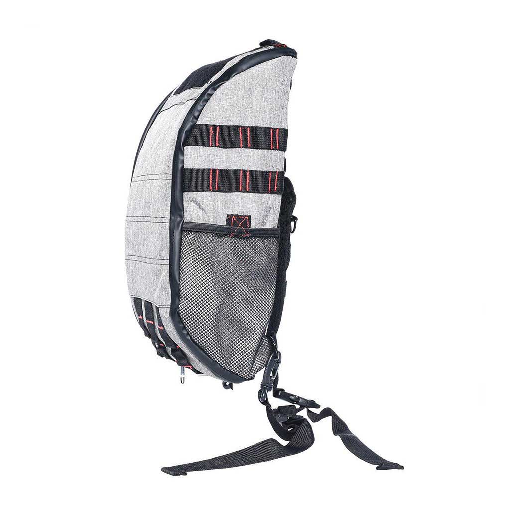 Brightbay SK Slinger smell-proof backpack, gray front-right – Online Smoke and Vape