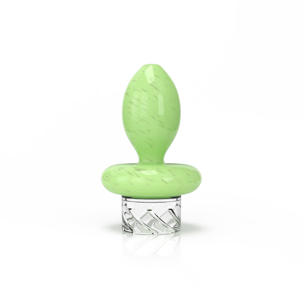 Green glass balloon top vortex carb cap – Online Smoke and Vape