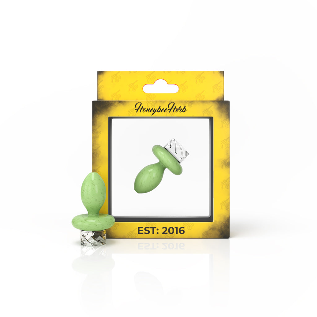 Green balloon top vortex spinner carb cap with packaging – Online Smoke and Vape