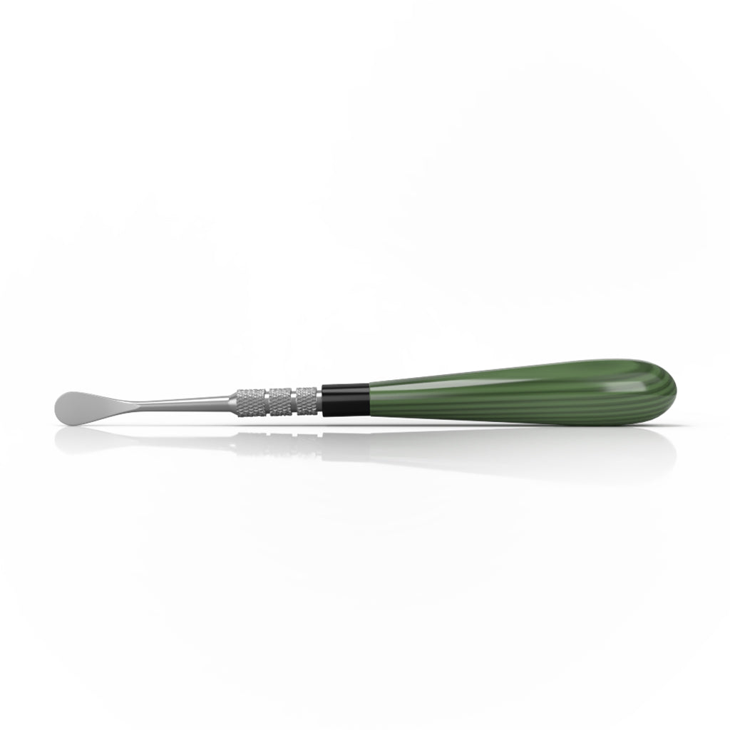Green glass-handle steel round-tip classic dab tool – Online Smoke and Vape