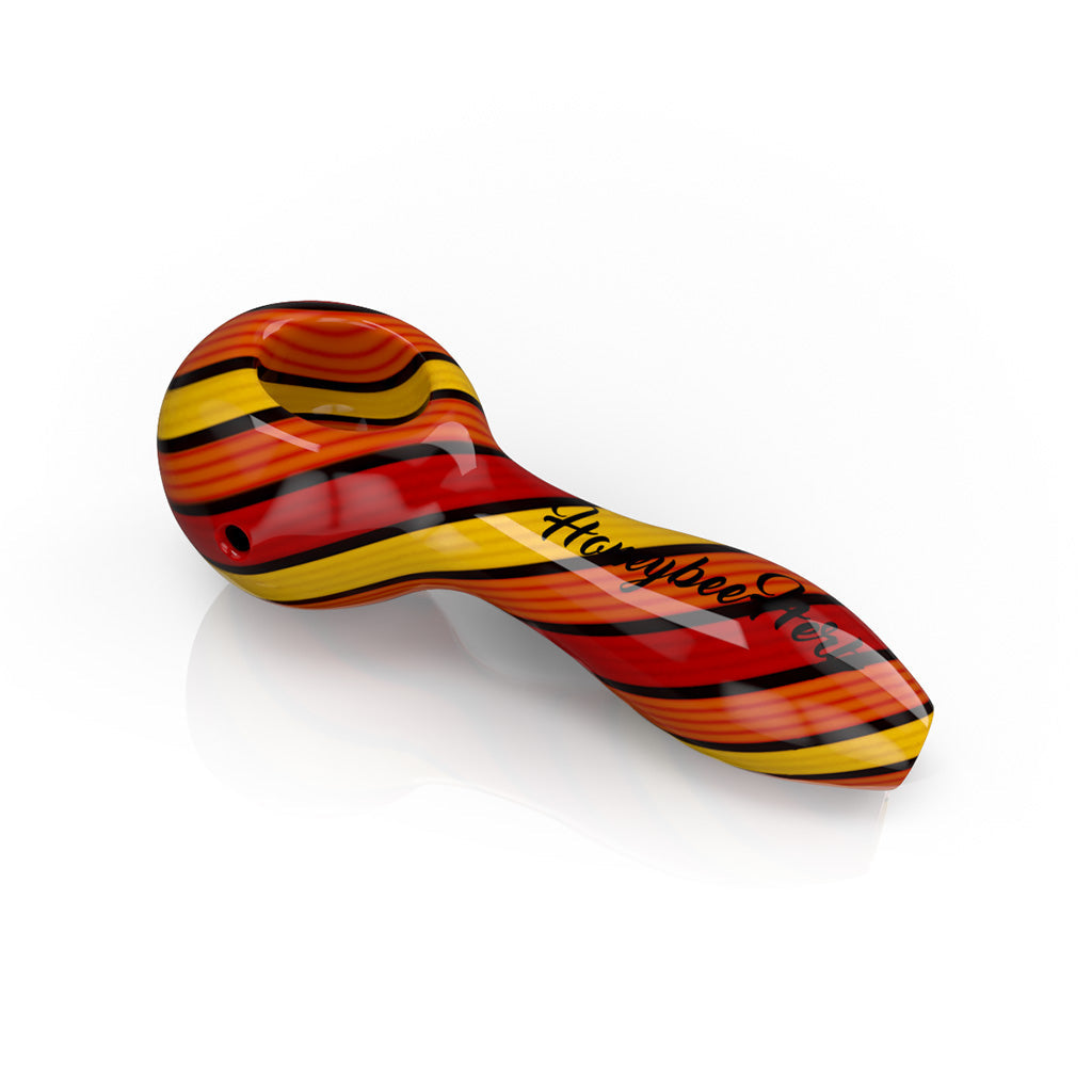 Orange Colorburst Linework glass spoon pipe – Online Smoke and Vape