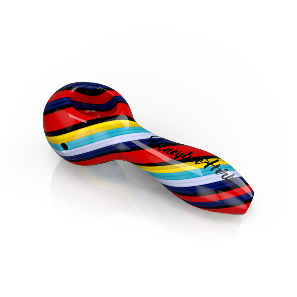 Rainbow Colorburst Linework glass spoon pipe – Online Smoke and Vape