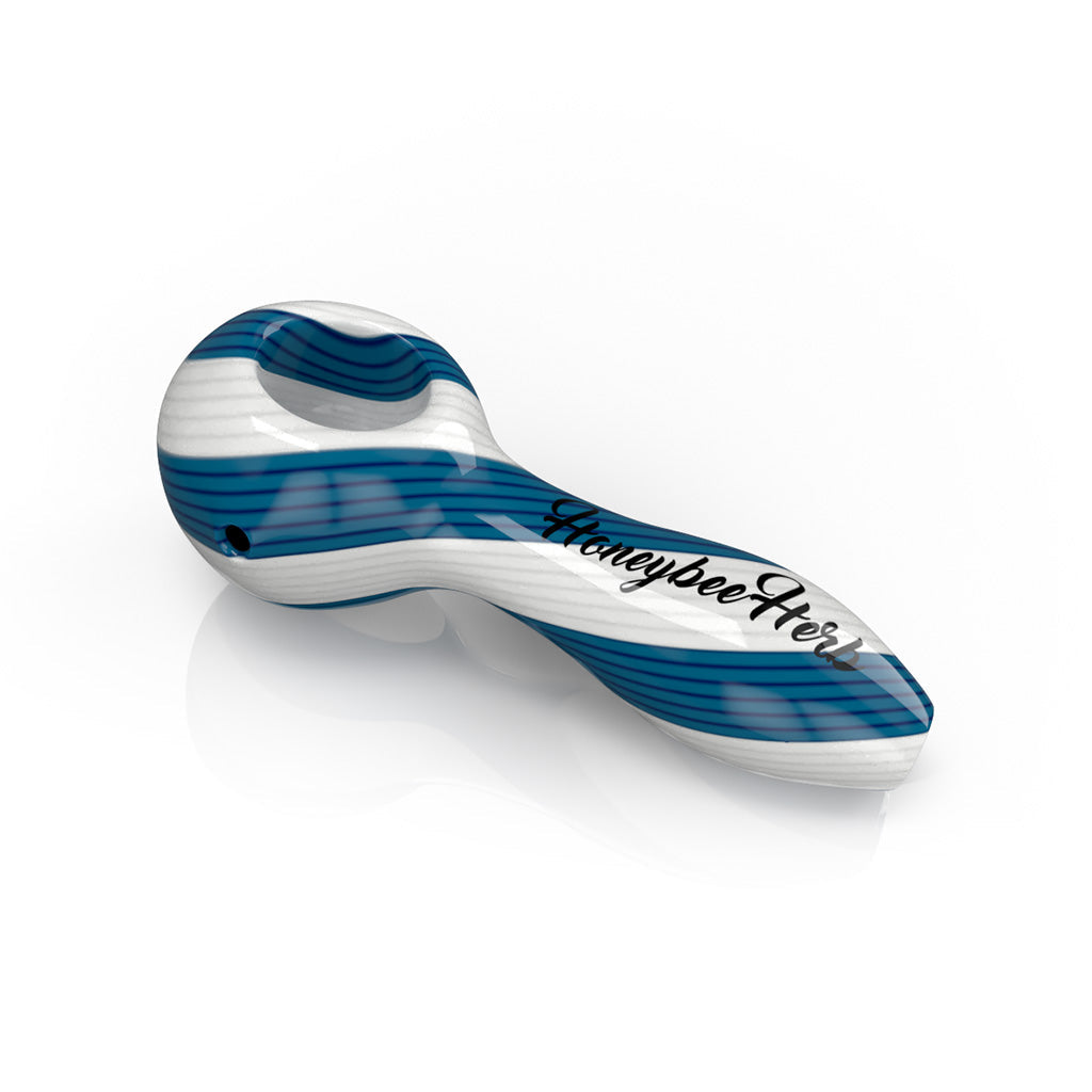 Turquoise Colorburst Linework glass spoon pipe – Online Smoke and Vape