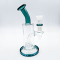 Mini Dab Rig with Showerhead Perc - 14mm Female | Green Flower