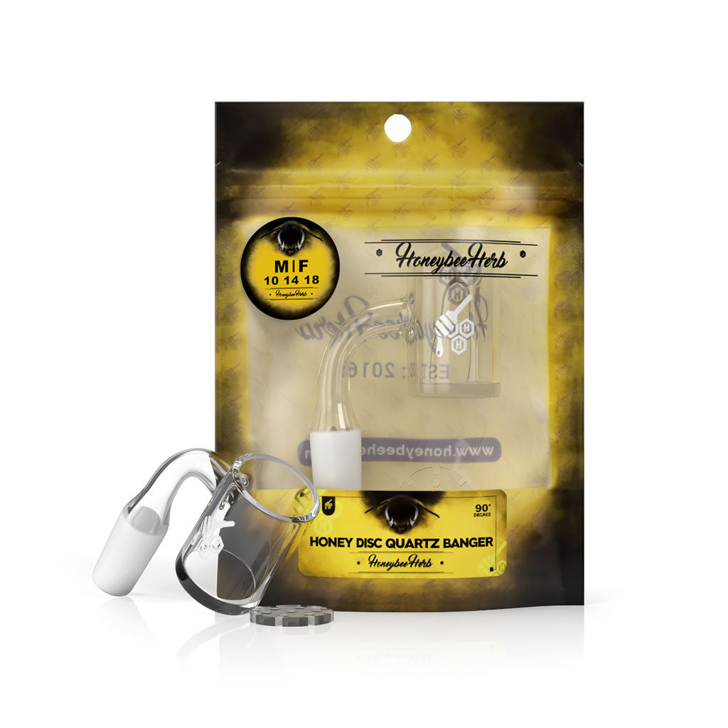 25mm Honey Disc Quartz Banger 90° | Flat Top Insert Banger