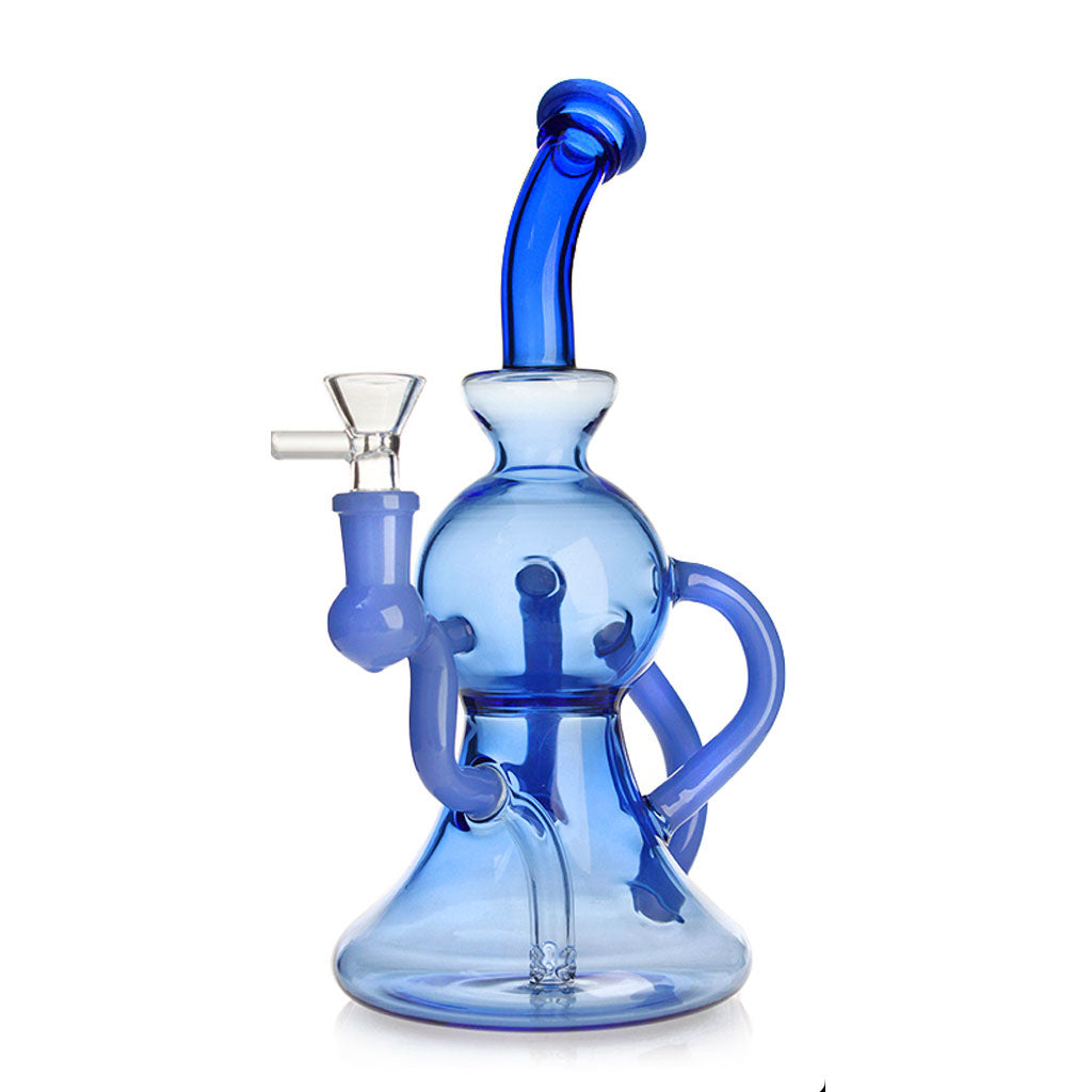 Green Flower 10" Bubble Recycler Dab Rig - Smooth Hits