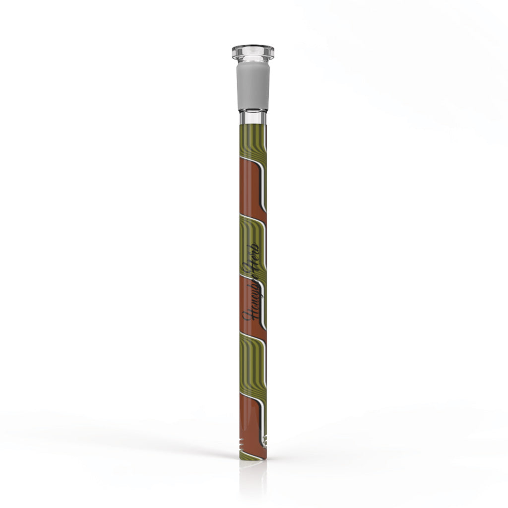 Orange-green Chromatic Stripe glass downstem, 6 inch – Online Smoke and Vape