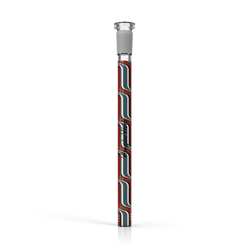 Teal Chromatic Stripe glass downstem, 6 inch – Online Smoke and Vape