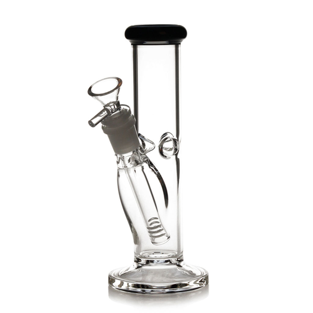 Black color-tip 8-inch straight tube bong, 14mm female – Online Smoke and Vape