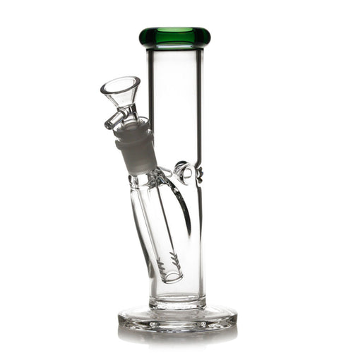 Green color-tip 8-inch straight tube bong, 14mm female – Online Smoke and Vape