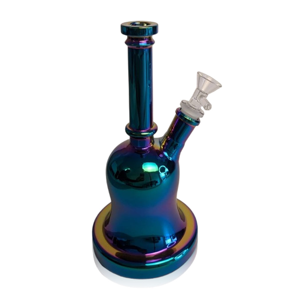 Bell-shaped metallic green glass bong, 9in – Online Smoke and Vape