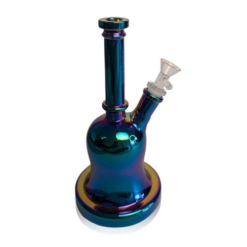 Bell-shaped metallic green glass bong, 9in – Online Smoke and Vape