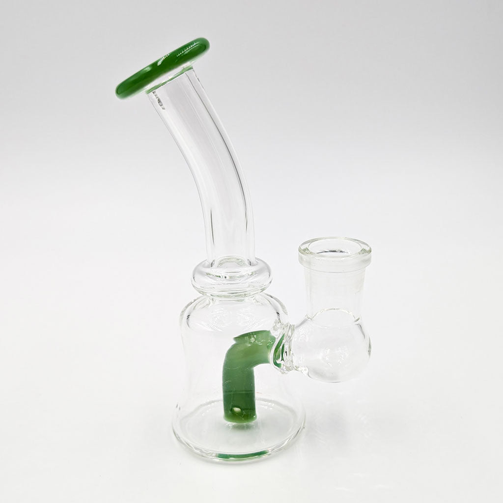 Mini Perc Dab Rig 14mm - Green Flower | 5 Colors Available