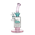 Green Flower Tree Perc Bent Neck Bong - 14mm Female Water Pipe