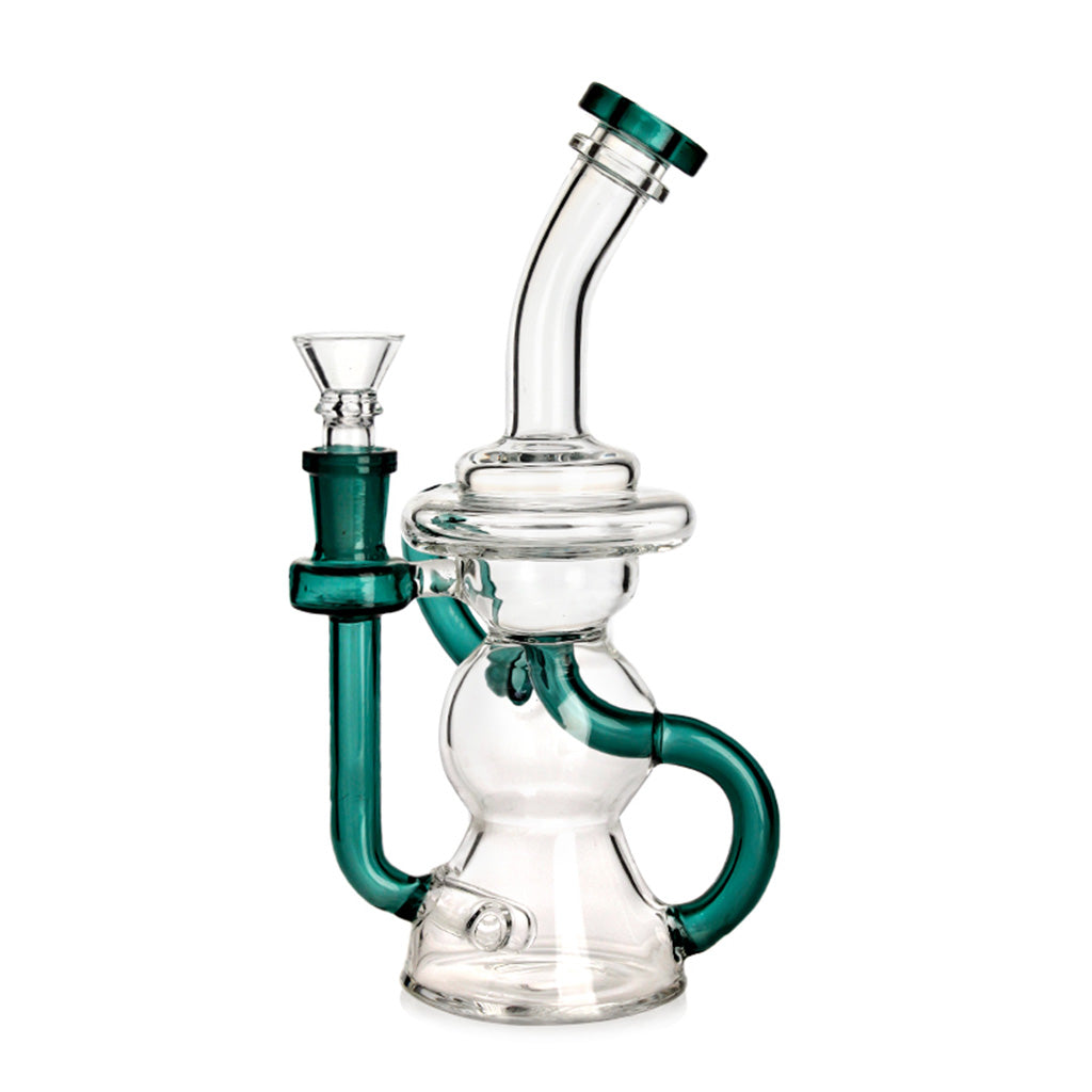 Green Flower Klein Recycler Rig - 14mm Female Dab Rig