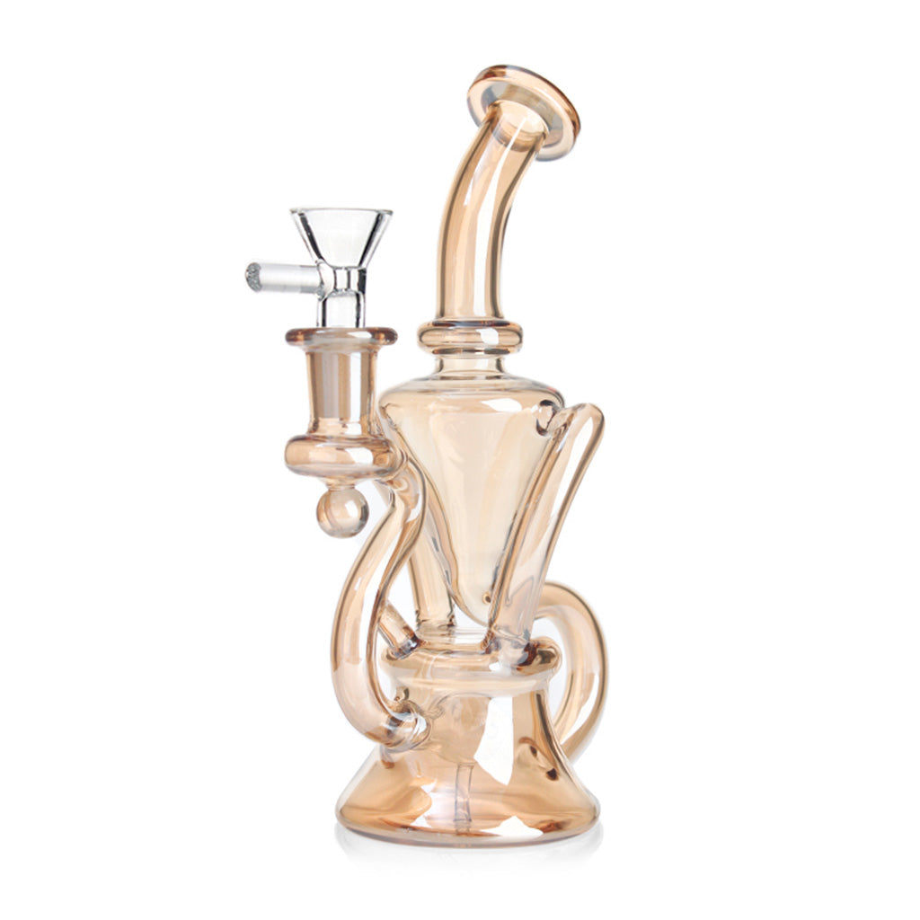 Small Bent Neck Recycler Rig - Green Flower Torrent 14mm