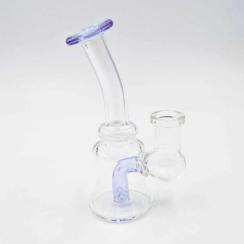 Mini Perc Dab Rig 14mm - Green Flower | 5 Colors Available