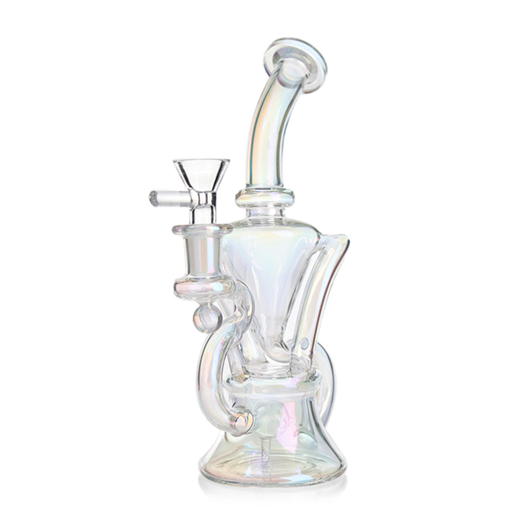 Small Bent Neck Recycler Rig - Green Flower Torrent 14mm