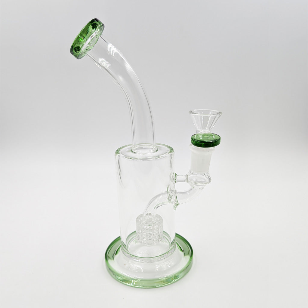 Green Flower Quad Stack Showerhead Matrix Dab Rig - 14mm