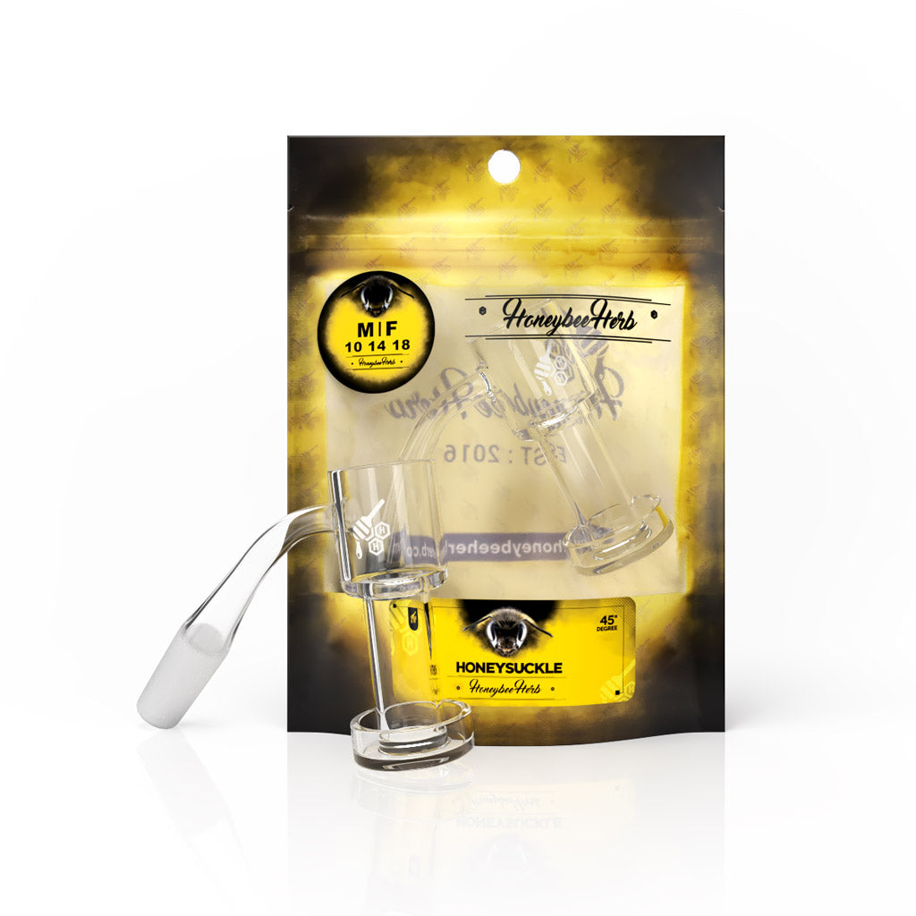 Honeysuckle 45° Terp Slurper | 25mm Quartz Banger - Honeybee