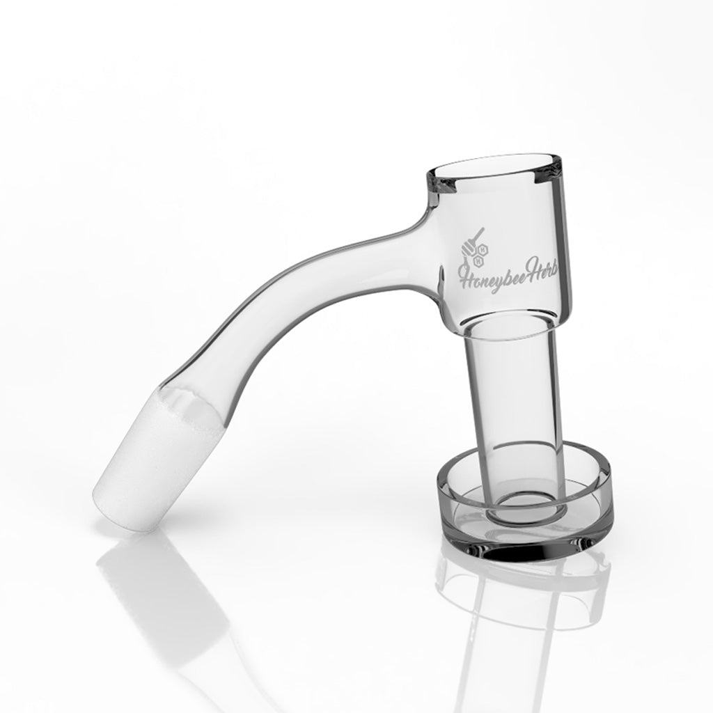 45° Terp Slurper - Honeysuckle Bevel Quartz Banger | Honeybee