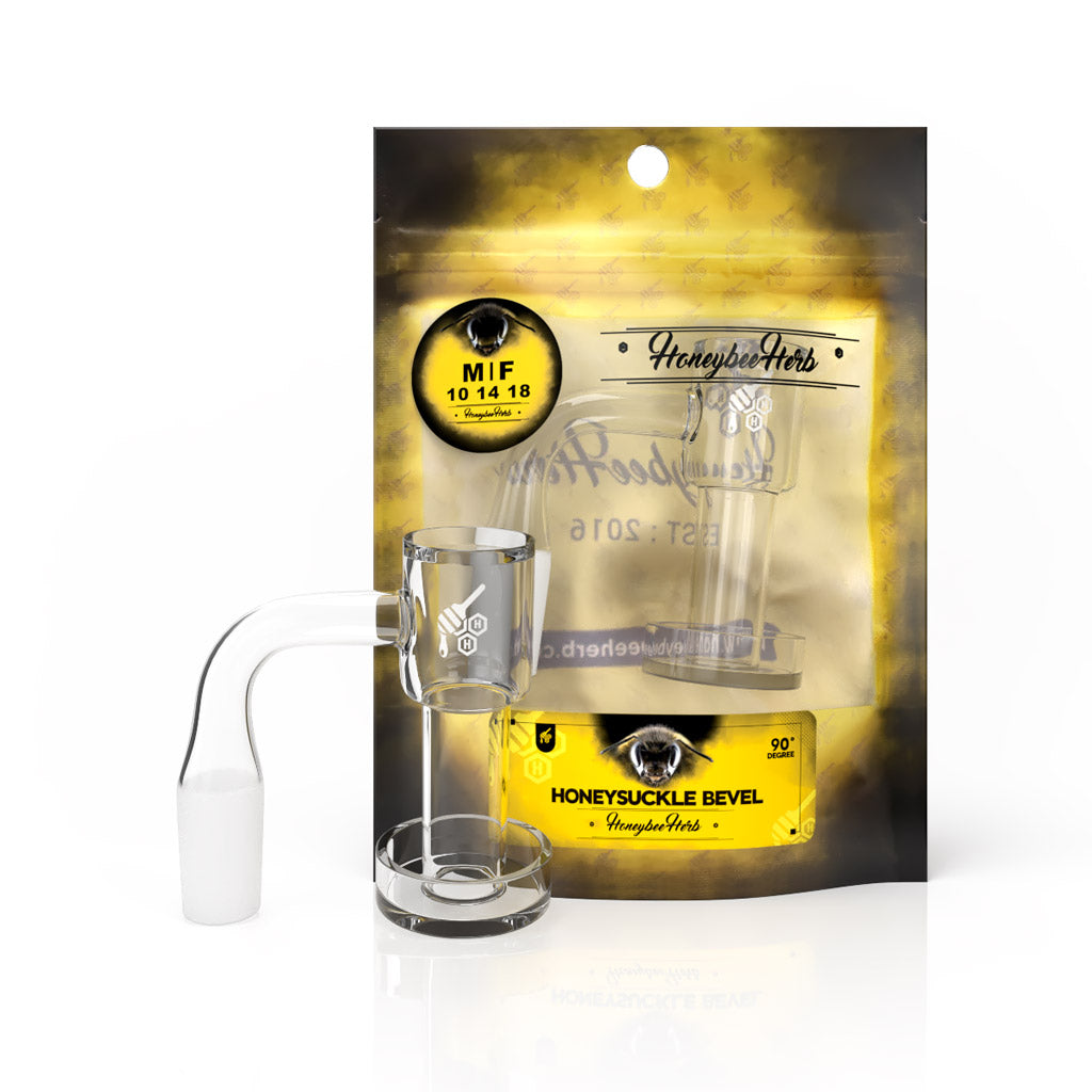 Honeysuckle Bevel 90° quartz banger in BuzzDeal bundle – Online Smoke and Vape
