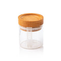 RYOT clear glass storage jar with beech tray lid – Online Smoke and Vape