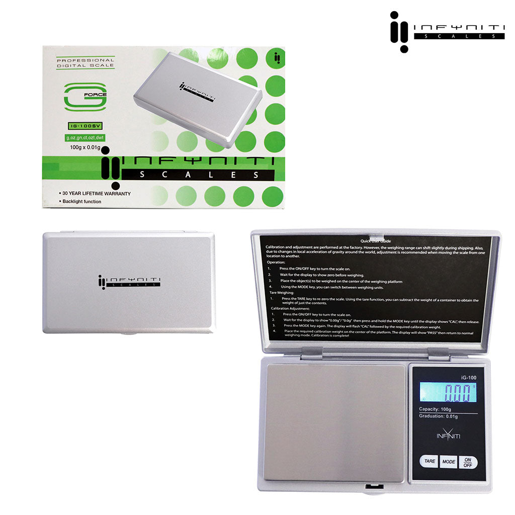 G-Force; 100g X 0.01g, Pocket Scales