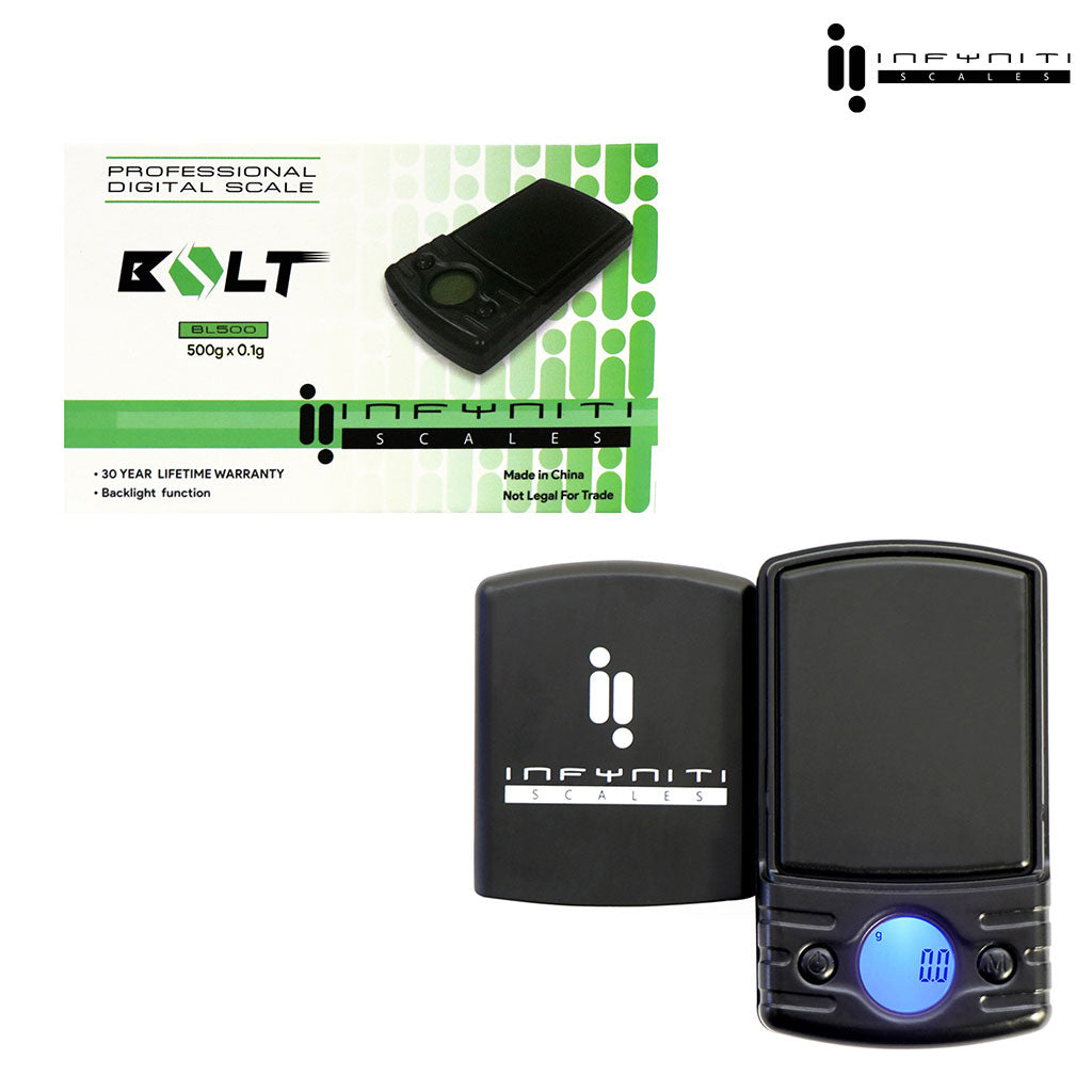 Infyniti Bolt digital pocket scale, 500g x 0.1g – Online Smoke and Vape