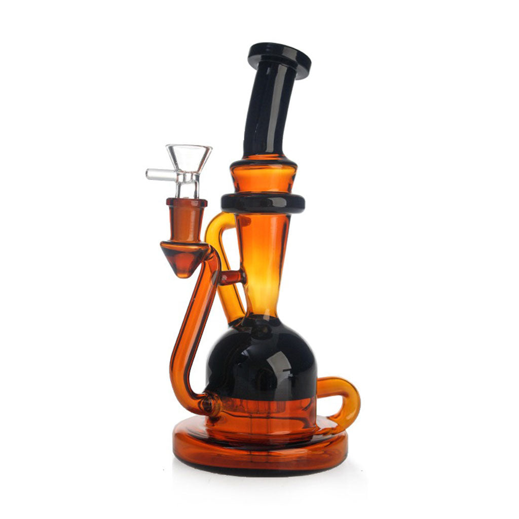 Green Flower Lantern Recycler Rig - 14mm Female Dab Rig