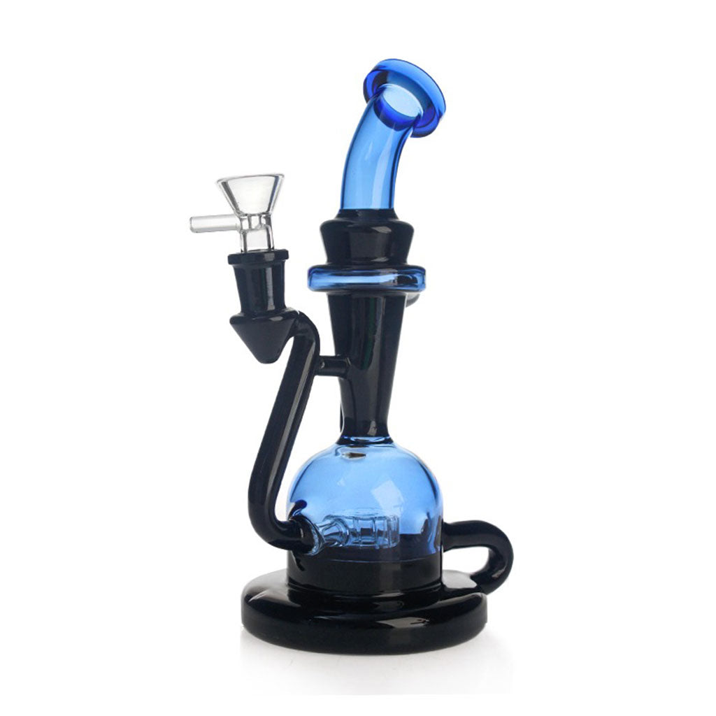 Green Flower Lantern Recycler Rig - 14mm Female Dab Rig