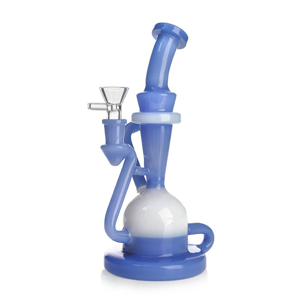 Green Flower Lantern Recycler Rig - 14mm Female Dab Rig
