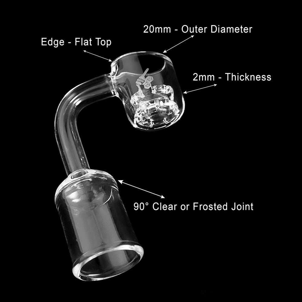 Honeycomb Knot 90° Quartz Banger | 20mm Durable Flat Top