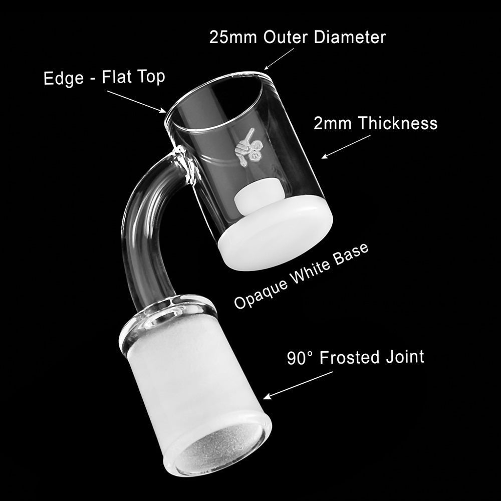 Honey & Milk Core Reactor 25mm Quartz Banger - 90° | Honeybee