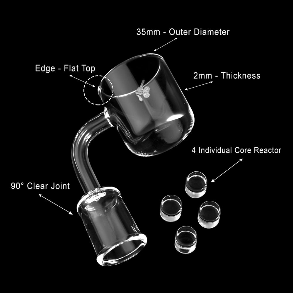 Quad Core Reactor Banger 90° - 35mm Flat Top | Honeybee Herb