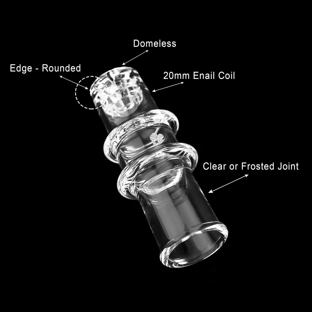 Honeycomb Barrel Quartz Enail - 20mm Domeless Dab Nail