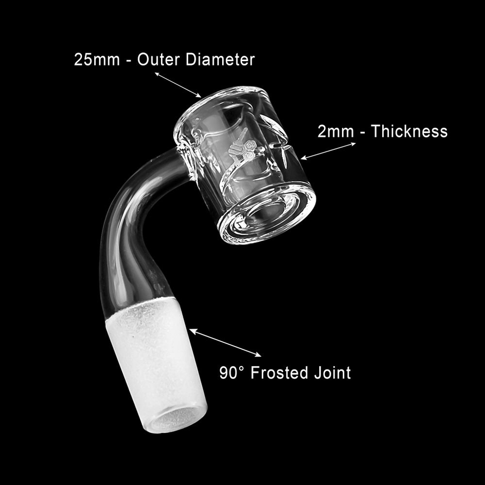 25mm Double Wall Quartz Banger 90° | Honeybee Herb