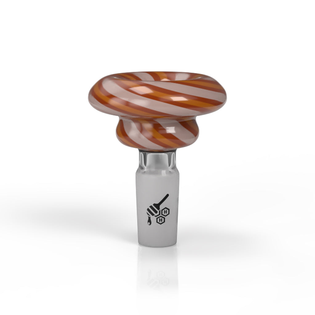 Orange-white candy-style glass bong bowl, 14mm – Online Smoke and Vape