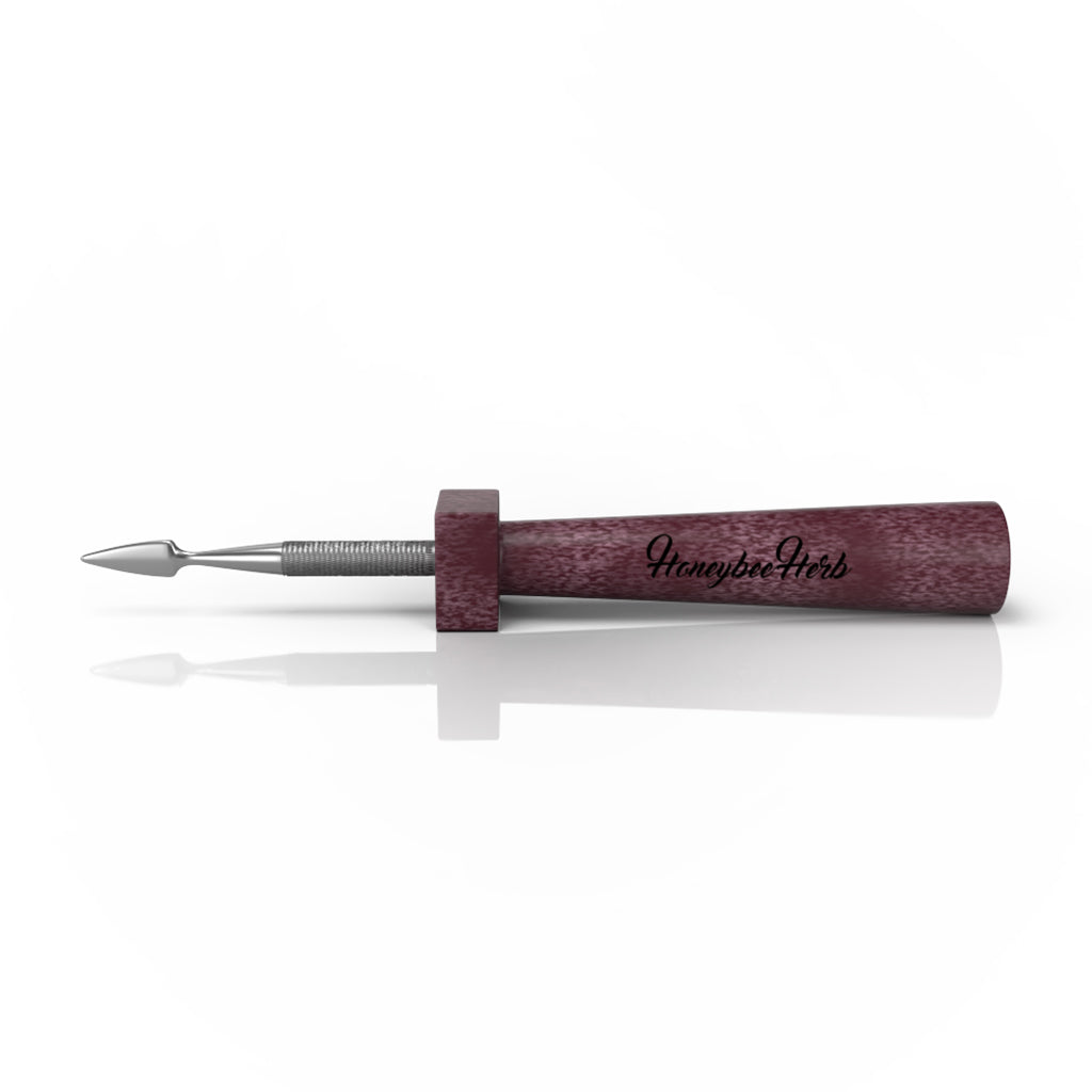 Purple resin-handle steel spade-tip classic dab tool – Online Smoke and Vape