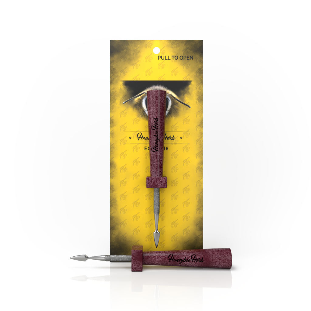 Purple resin-handle classic dab tool, detail – Online Smoke and Vape