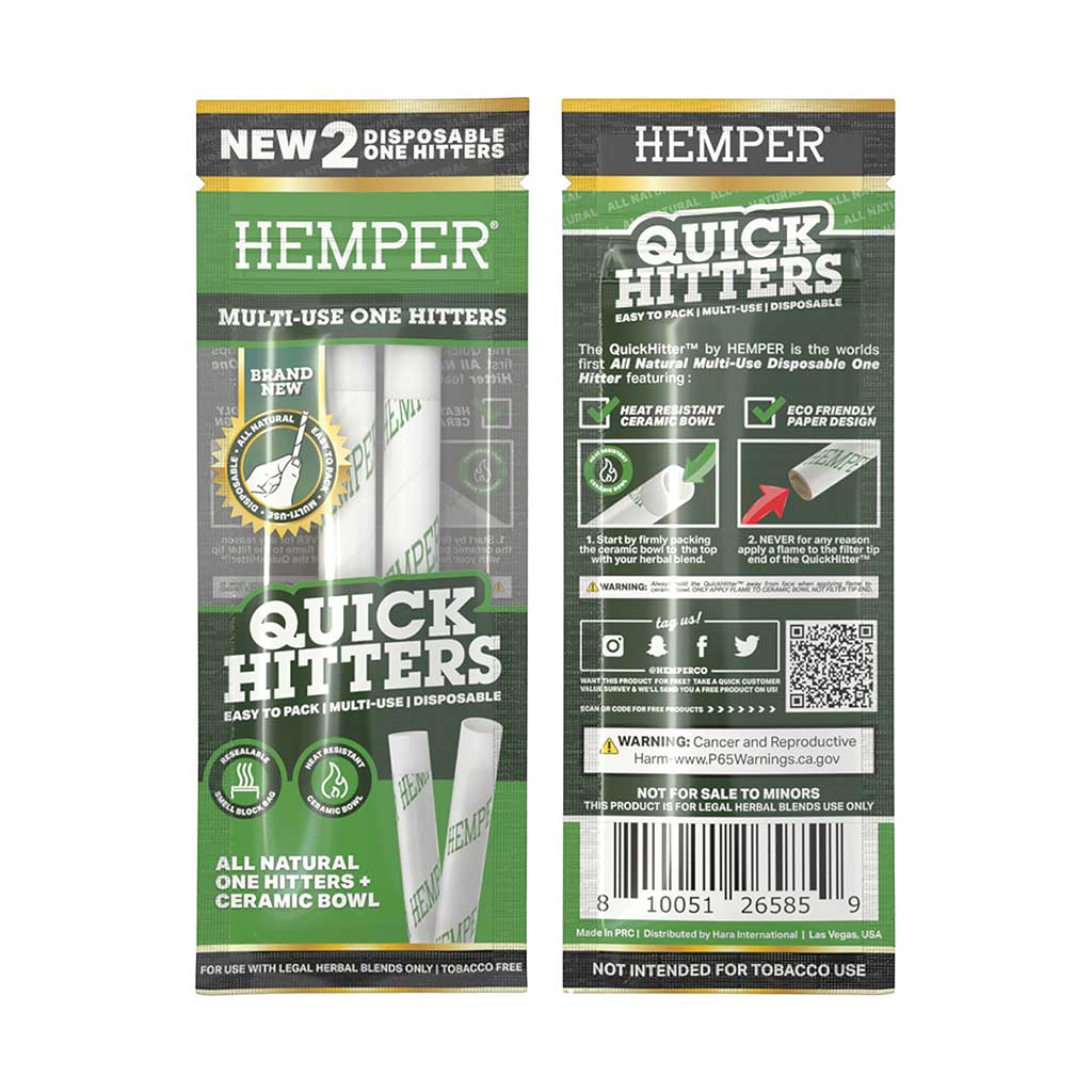 Hemper Quickhitter natural disposable chillum display box – Online Smoke and Vape