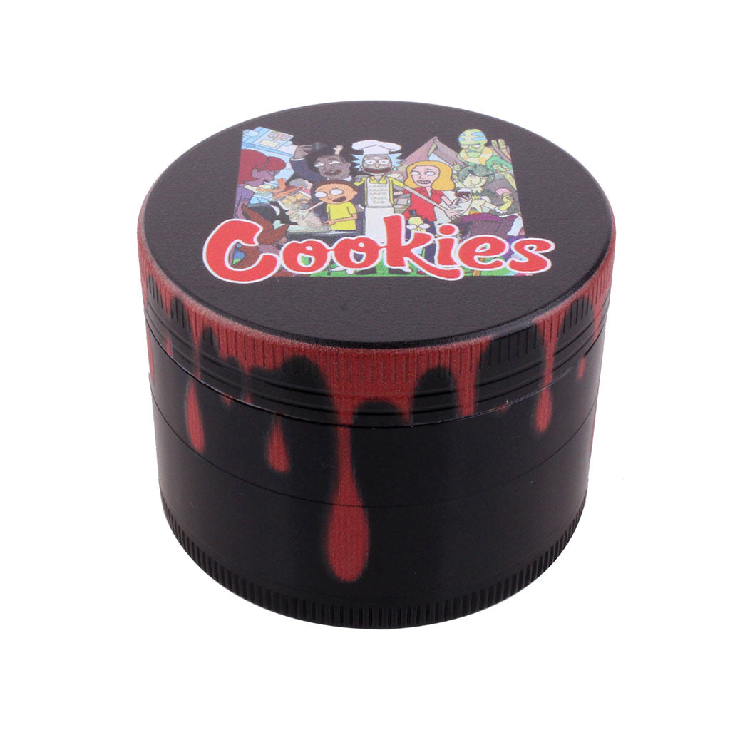 Red color drip aluminum 4-piece herb grinder – Online Smoke and Vape